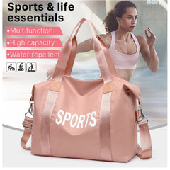 Women Sports Gym Bag Travel Bag Handbag Swimming Shoulder Messenger Compartment