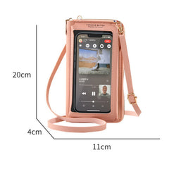Women Transparent Shoulder Bag Mini Wallet Anti Theft Zipper Messenger Bags