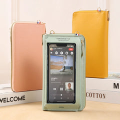 Women Transparent Shoulder Bag Mini Wallet Anti Theft Zipper Messenger Bags