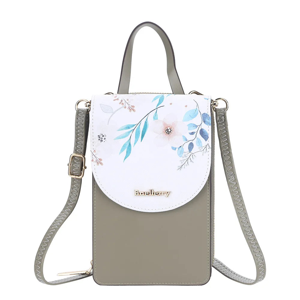 Women Touch Screen Mobile Phone Bags Female Printing Large Capacity