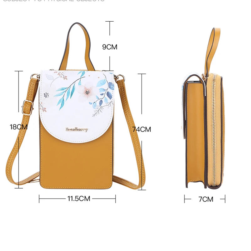 Women Touch Screen Mobile Phone Bags Female Printing Large Capacity