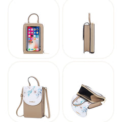 Women Touch Screen Mobile Phone Bags Female Printing Large Capacity