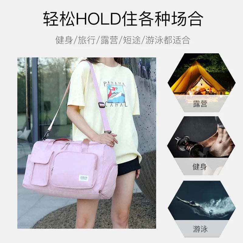 Women Travel Bag Duffle Bag Large Multi-functional Bags Shoulder Bag