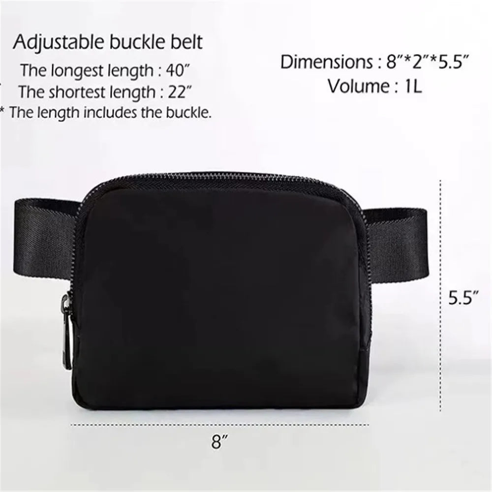 Women Waist Bag Fanny Pack Zipper Chest Bag Outdoor Sports Crossbody Bag
