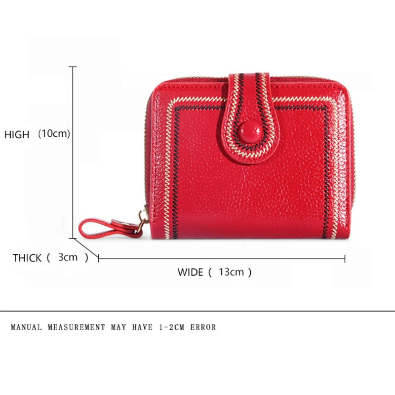 Women Wallet Oil Wax Leather Hasp Wallet Female Purses Lady Purse