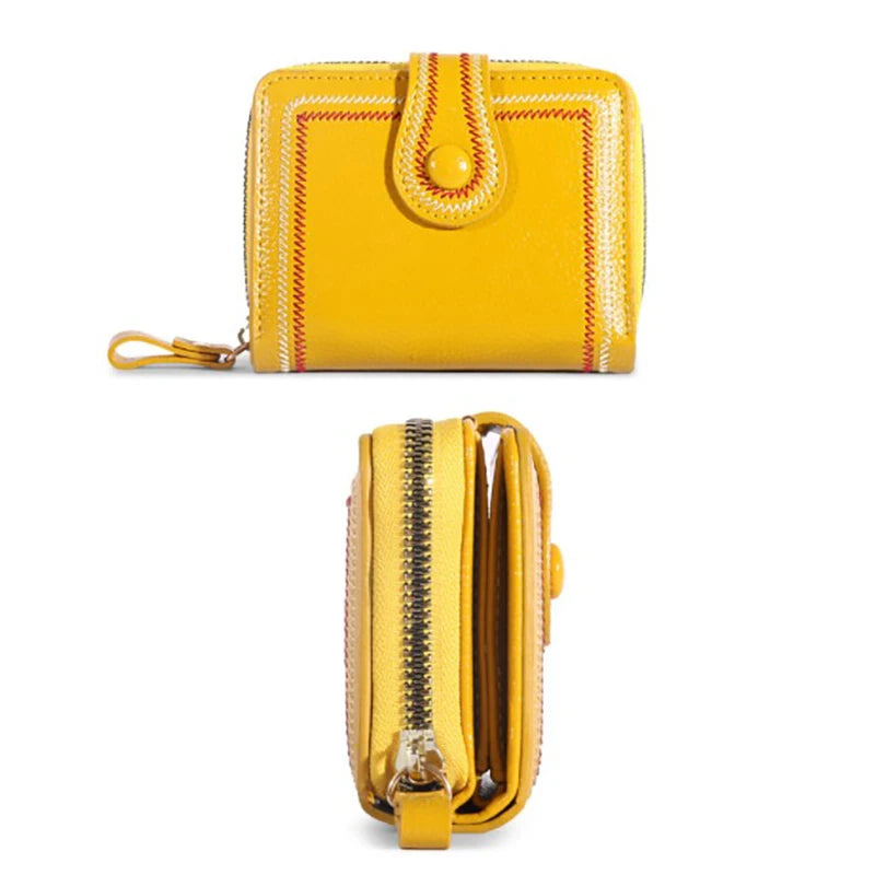 Women Wallet Oil Wax Leather Hasp Wallet Female Purses Lady Purse