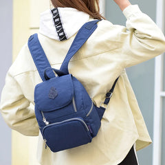 Nylon Vintage Teenagers Small Backpack Female Casual Daypack Shoulder Bags