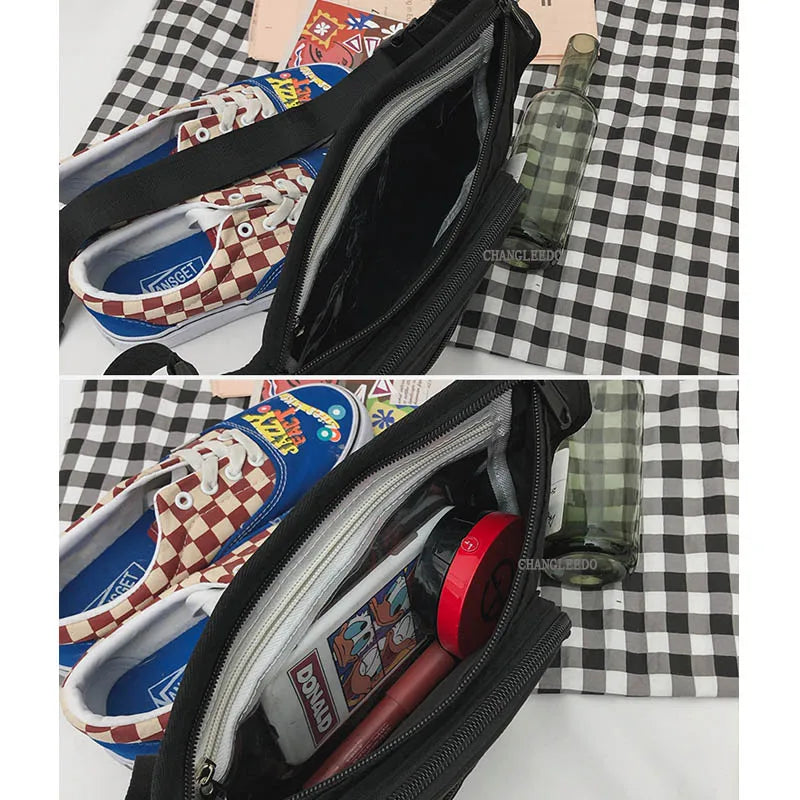 High Capacity Women Chest Bag Street Hip Hop Crossbody Bag