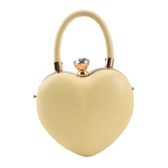 Stripe Heart Shaped Crossbody Bag Ladies Wide Strap Shoulder Bags