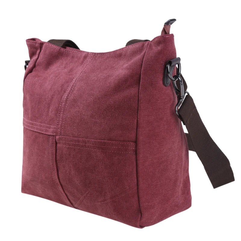 Canvas Handbag Messenger Bag Women's Shoulder Purse Female Cloth Bag