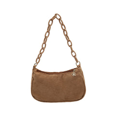 Women's Corduroy Shoulder Bag Underarm Handbag