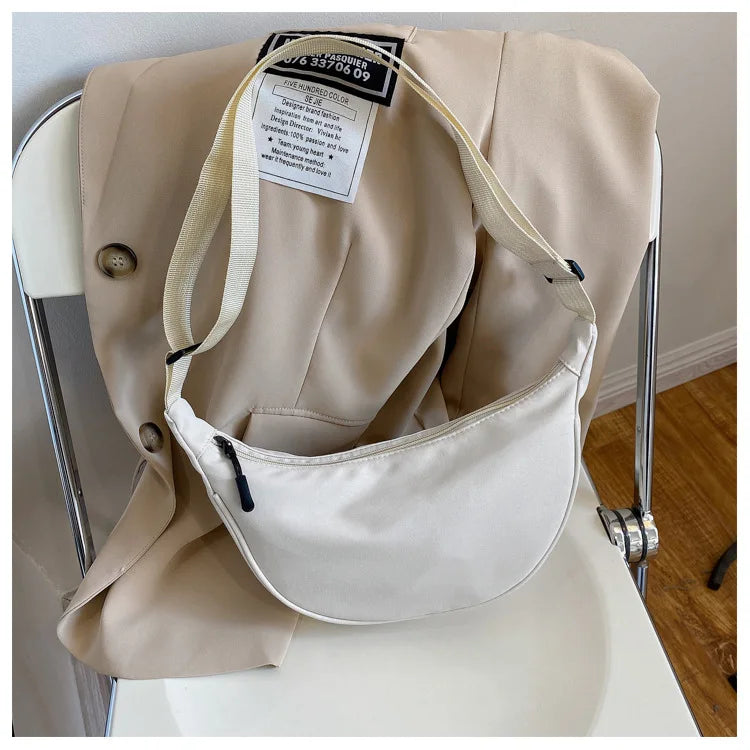 Orange Nylon Canvas Messenger Bag Women's Handbag