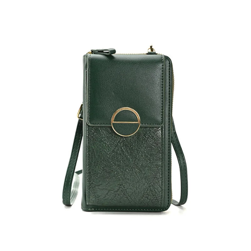 Women's Mini Messenger Bag Large Capacity Handbag Zipper Phone Bag
