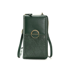 Women's Mini Messenger Bag Large Capacity Handbag Zipper Phone Bag