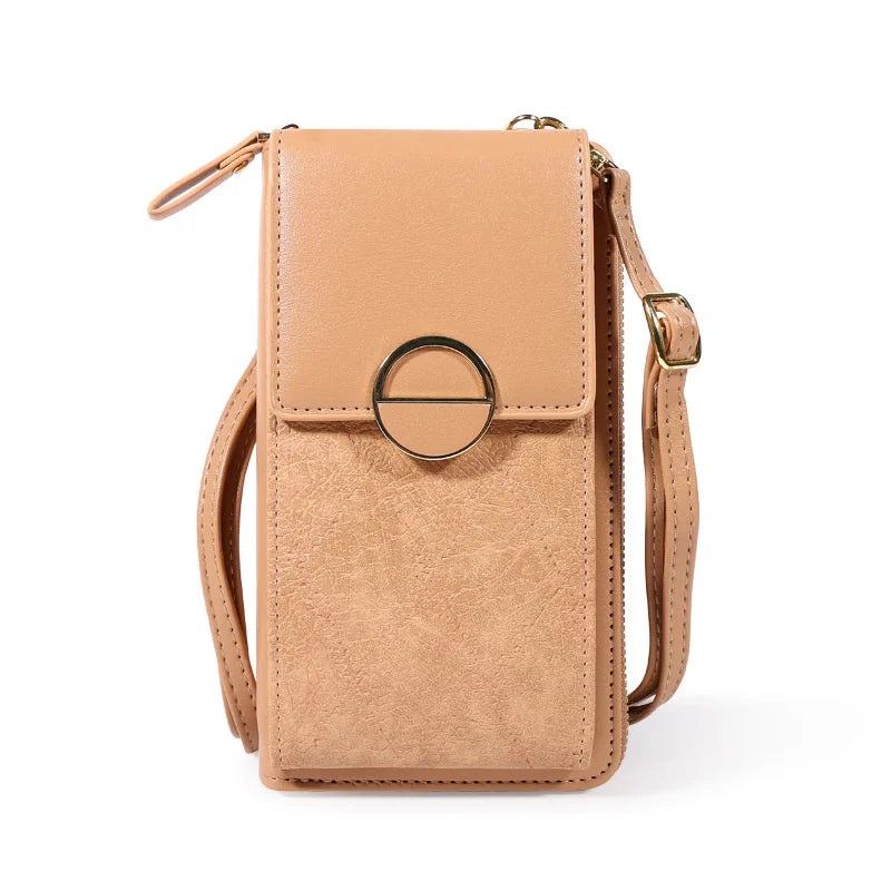 Women's Mini Messenger Bag Large Capacity Handbag Zipper Phone Bag
