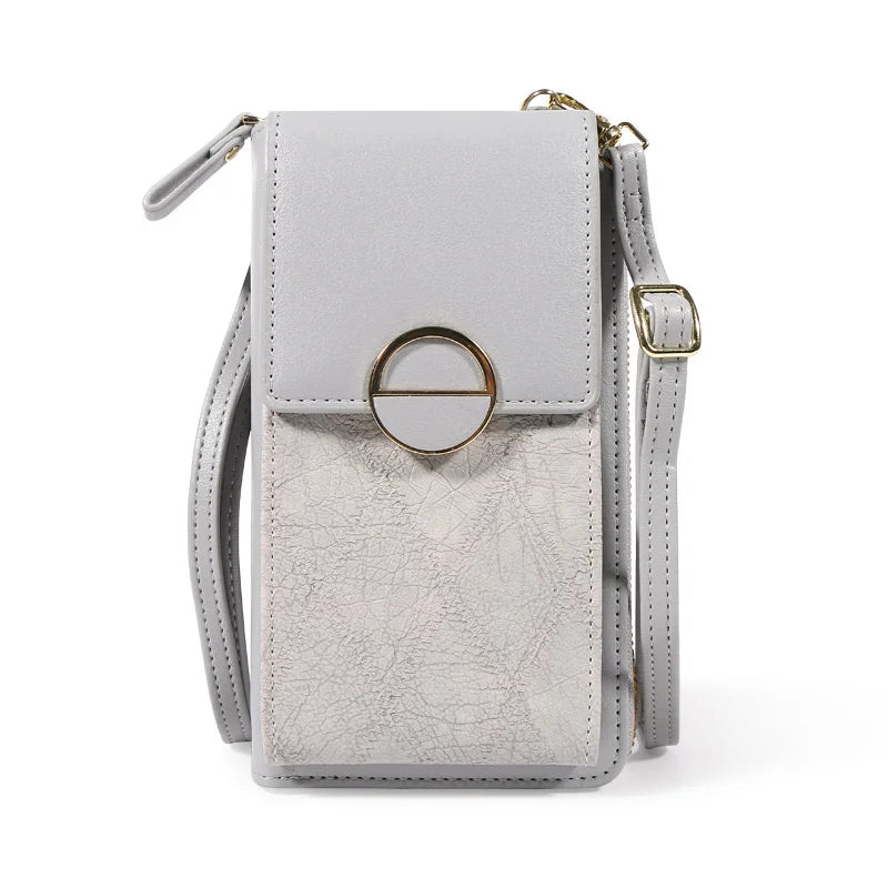 Women's Mini Messenger Bag Large Capacity Handbag Zipper Phone Bag