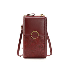 Women's Mini Messenger Bag Large Capacity Handbag Zipper Phone Bag