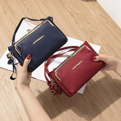 Fashionable Women's Lychee Grain Crossbody Bag for Mobile Phone