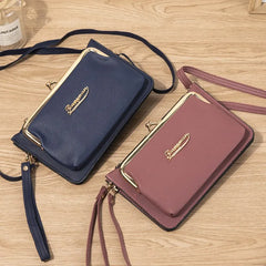 Fashionable Women's Lychee Grain Crossbody Bag for Mobile Phone