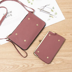 Fashionable Women's Lychee Grain Crossbody Bag for Mobile Phone
