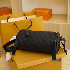 Women's Rhombus Crossbody Shoulder Bag Nylon Anti-bag Round Bucket Messenger