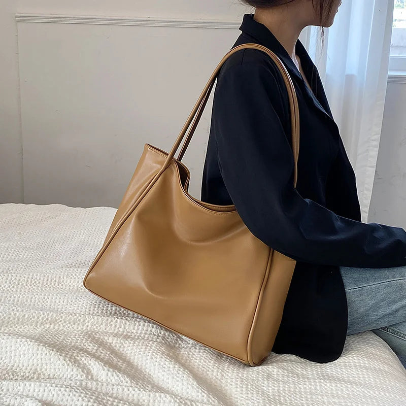 Soft PU Leather Women Shoulder Bag Handbags Casual Crossbody Bags Tote Bag