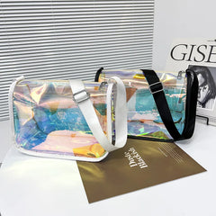 Women's PVC Transparent Shoulder Bag Messenger Wild Handbag