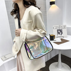 Women's PVC Transparent Shoulder Bag Messenger Wild Handbag