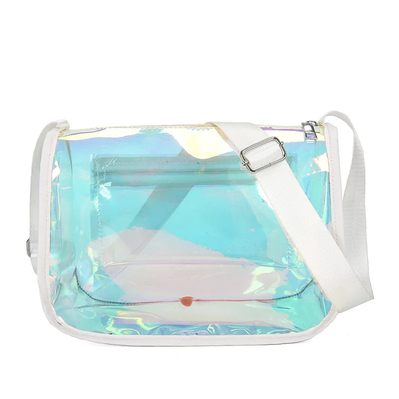 Women's PVC Transparent Shoulder Bag Messenger Wild Handbag