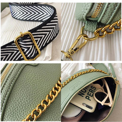 Women's PU Leather Chain Fanny Pack Belt Bag