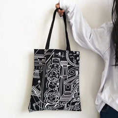 Japanese Comics Canvas Shoulder Bag for Women