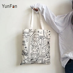 Japanese Comics Canvas Shoulder Bag for Women