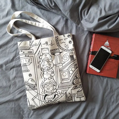 Japanese Comics Canvas Shoulder Bag for Women