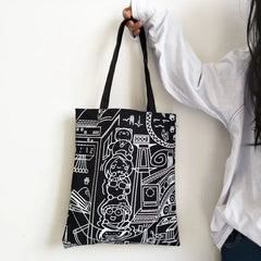 Japanese Comics Canvas Shoulder Bag for Women