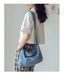 Women's Denim Messenger Shoulder Bag Retro Casual