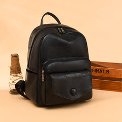 Women's Casual Leather Backpack for School Girls