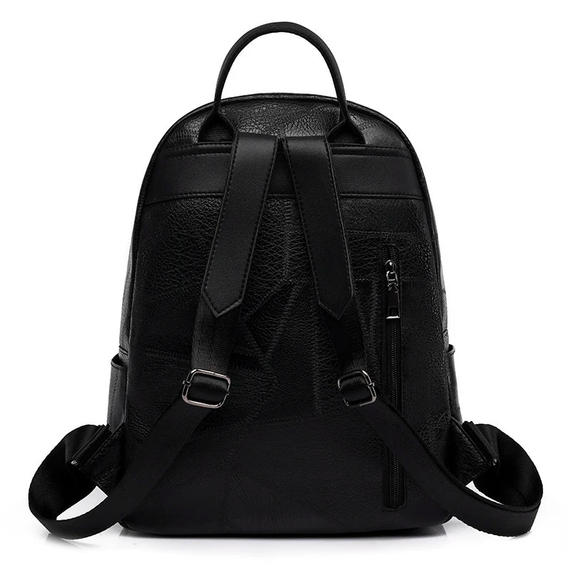 Women's Casual Leather Backpack for School Girls