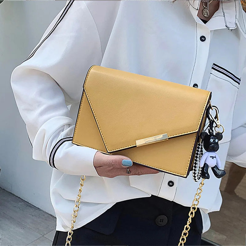 Women's Square Shoulder Bags With Chain High Retro Messenger Travel Bags