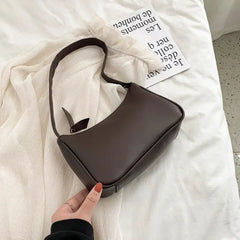 Retro PU Leather Shoulder Bag Casual Women Hobos Winter Handbags