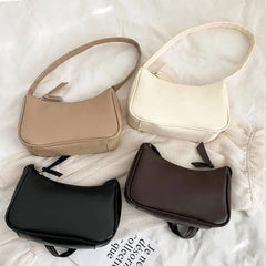 Retro PU Leather Shoulder Bag Casual Women Hobos Winter Handbags