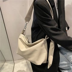 Retro PU Leather Shoulder Bag Casual Women Hobos Handbags