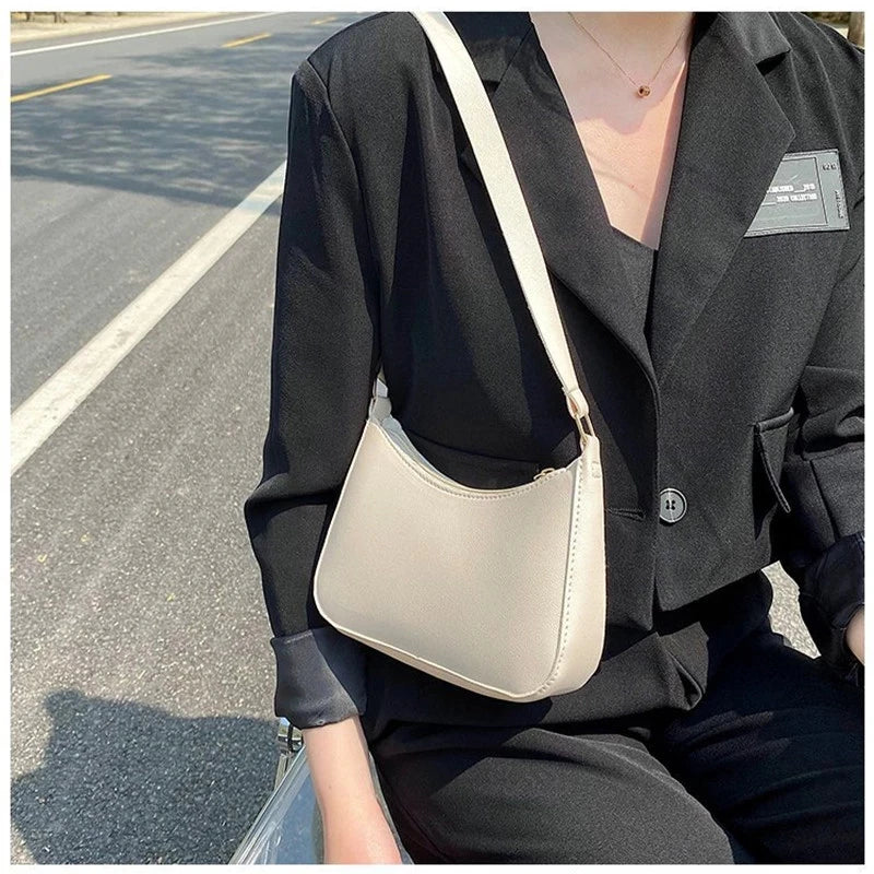 Retro PU Leather Shoulder Bag Casual Hobos Handbags