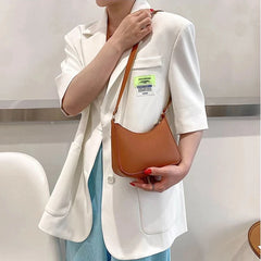 Retro PU Leather Shoulder Bag Casual Hobos Handbags