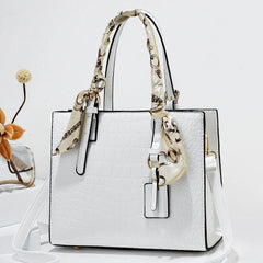 Women's Commuter Silk Scarf Shoulder Messenger Bag for Mom