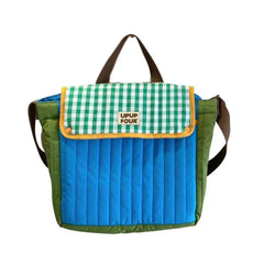 Women's Diaper Organizer Shoulder Bag Quilted Cotton Mommy Bags Baby Bag