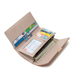 Women's Buckle Long Wallet Handbag Large Capacity Wallet