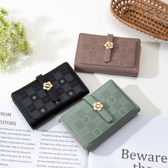 Women's Small Fresh Print Zipper Buckle Wallet