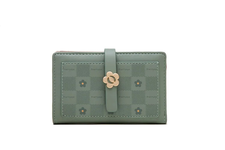 Women's Small Fresh Print Zipper Buckle Wallet