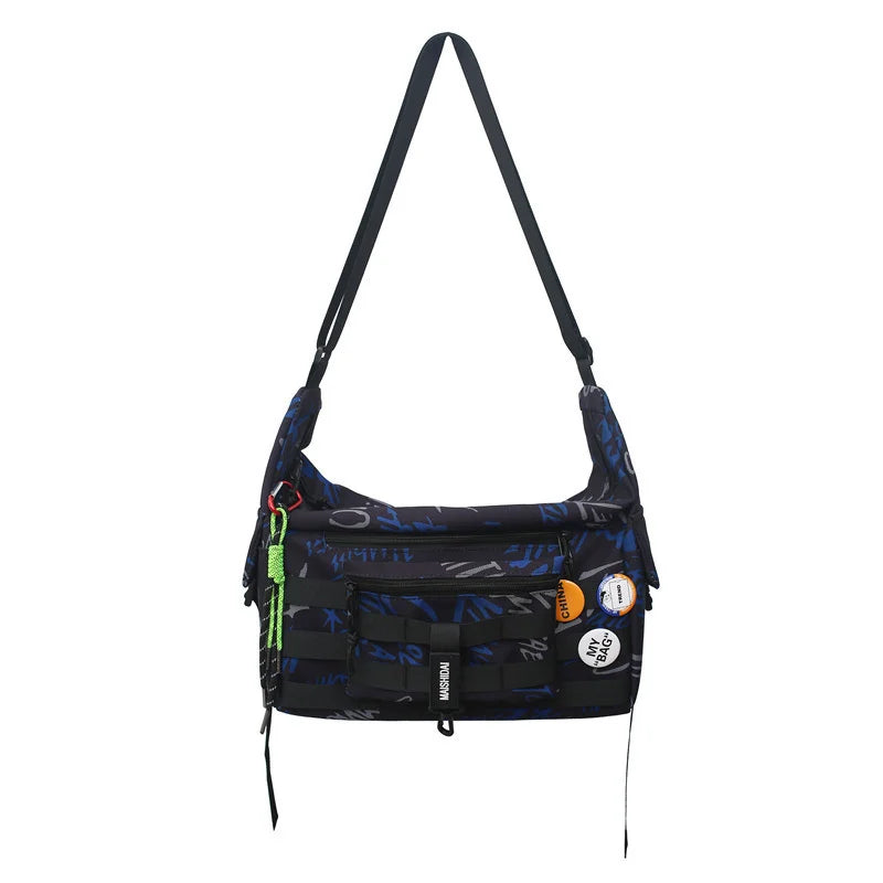 Waterproof Graffiti Letter Messenger Bag Unisex Shoulder Handbag