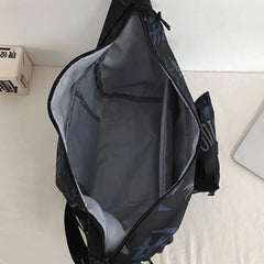 Waterproof Graffiti Letter Messenger Bag Unisex Shoulder Handbag